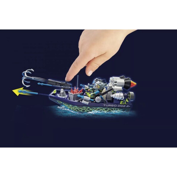 Bateau Playmobil tirent des projectiles et son harpon