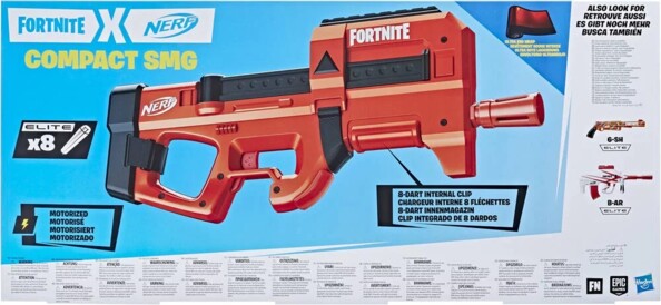 Dos emballage Pistolet Nerf Fortnite Compact SMG
