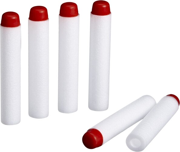 Fléchette Nerf en mousse Elite Blanche avec tête rouge