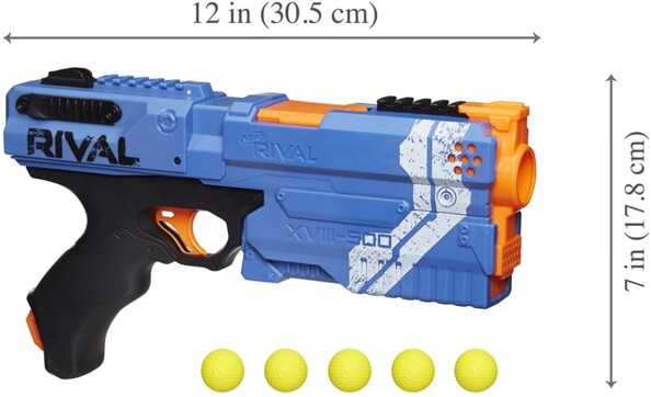 Blaster NERF avec mécanisme à ressort pas besoin de pile de couleur bleu