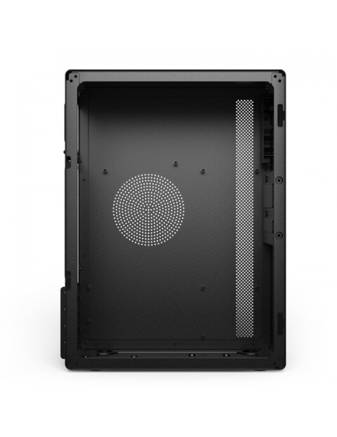 Visualisation du grand espace d'installation des composants électroniques dans le boîter PC avec vue de l'intérieur