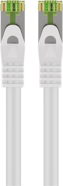 2 fiches Ethernet RJ45 pour transmission de la connexion Internet haut débit avec nez d'encliquetage et broches apparents