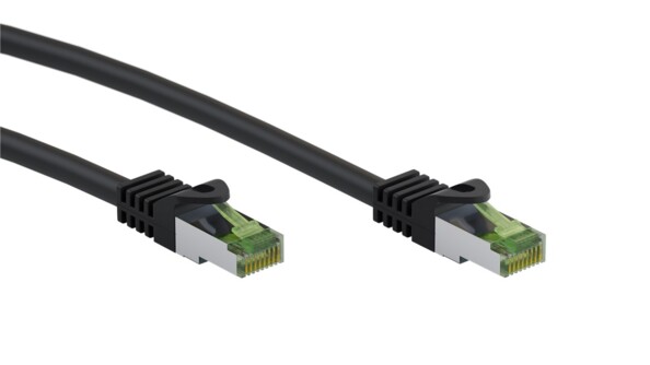 Câble réseau RJ45 Cat. 8.1 S/FTP 3 m coloris noir de la marque Goobay