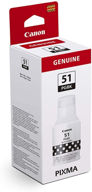 Cartouche d'encre CANON pixma 51 BK noir vue du packaging de coté