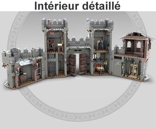 Vue intérieur détaillé du château de Game fo Thrones
