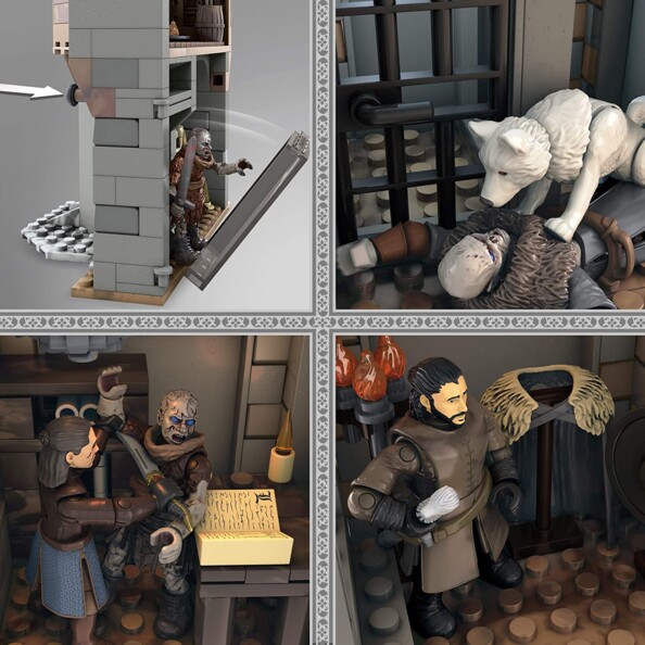 Pièces du château et figurines de Game of Thrones