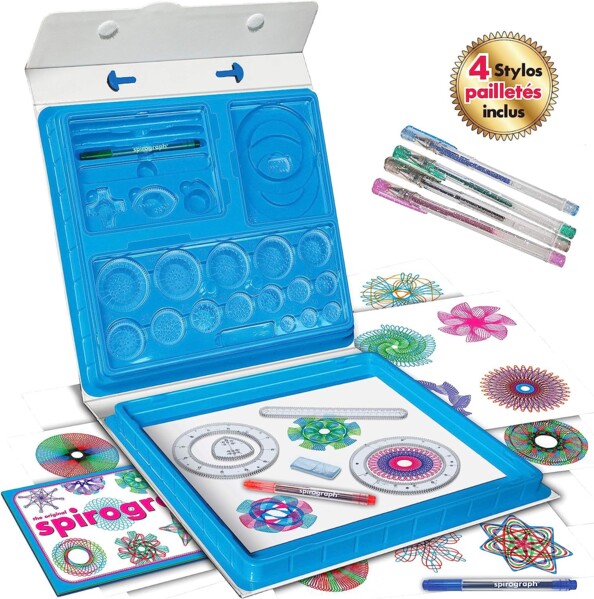 Contenu du kit créatif de dessin Spirograph version Deluxe