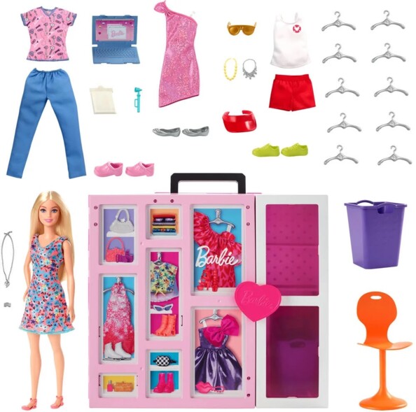 Dressing Barbie avec de nombreux accessoires