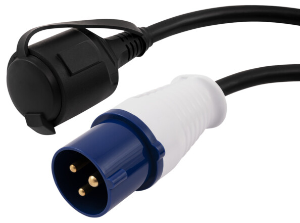 Prise CEE à contact de protection couplage McPower 1.5m H07RNG 3G2.5 230V IP44