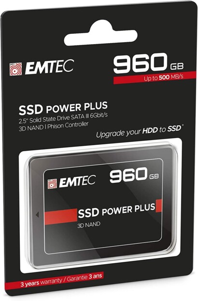 EMTEC SSD interne X150 960GB, SSD Power Plus, 2.5", SATA III 6GB/s