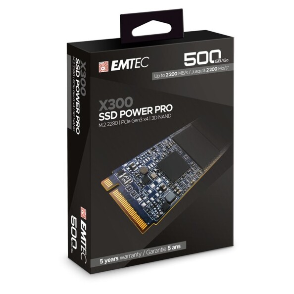Emtec X300 M.2 500 Go PCI Express 3.0 3D NAND NVMe