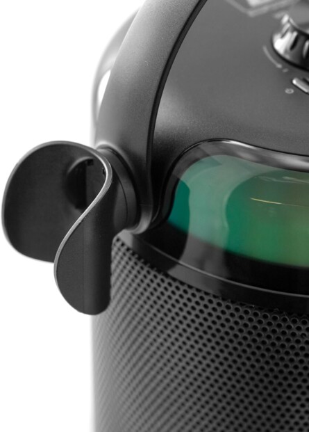 Zoom sur l'un des deux systèmes de fixation sous forme de bras pour micro sans fil