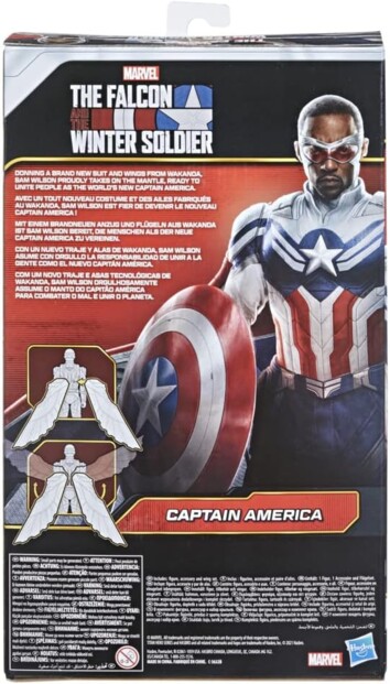Dos packaging The Falcon collection Captain America