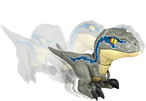 Figurine vélociraptor bébé se déplace par Mattel