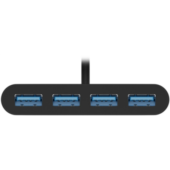 Zoom sur les 4 ports USB-A 3.0 du concentrateur USB-C pour transfert des données et charge rapide