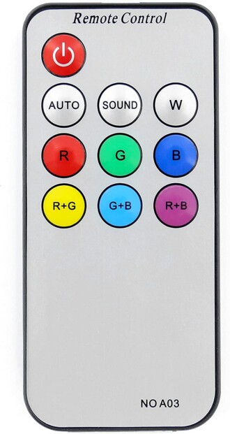 Télécommande pour gérer la nano derby et choisir les différentes variation de couleurs