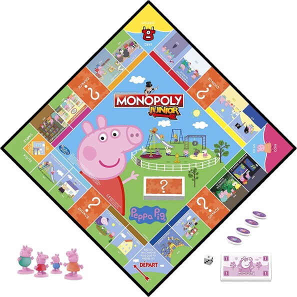 Plateau monopoly enfant Peppa Pig