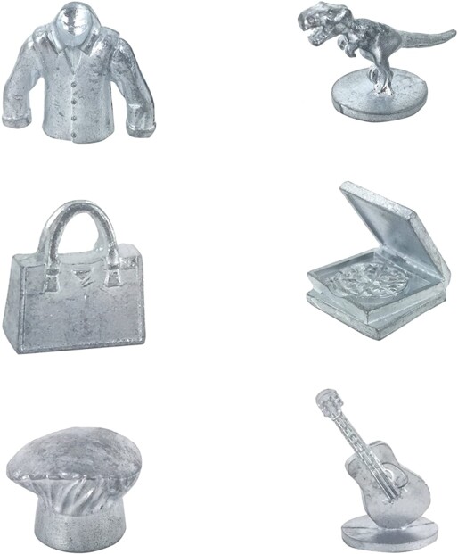 pions monopoly Friends représentant des objets emblématiques des personnages