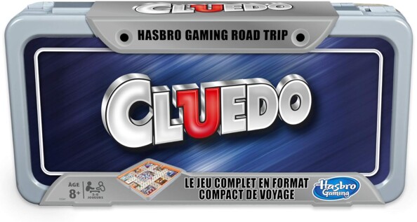 Boîte métallique du jeu de sociéte de voyage Cluedo Roadtrip