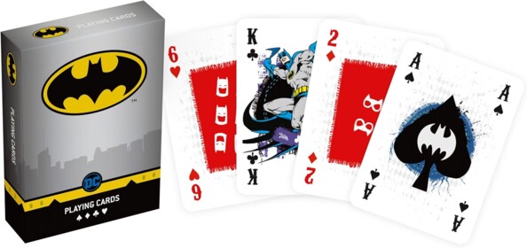 54 cartes à jouer avec des illustrations de Batman
