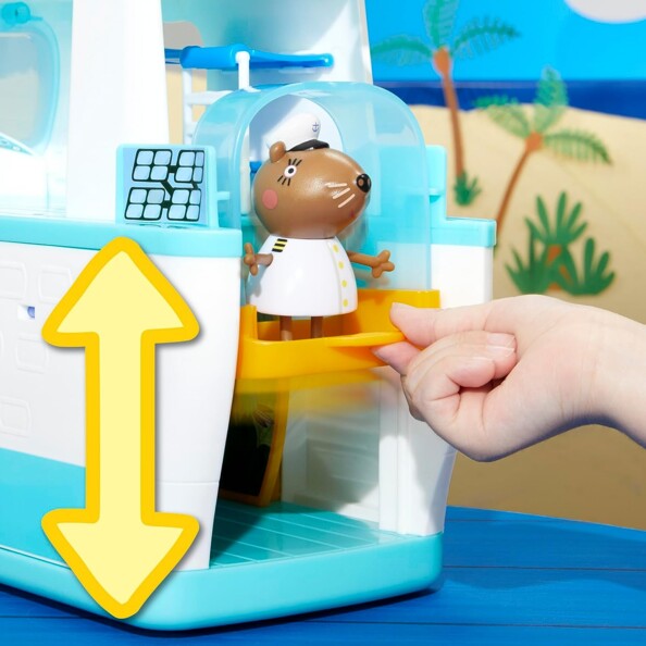 Ascenseur pour passer du premier au deuxième étage du bateau de Peppa