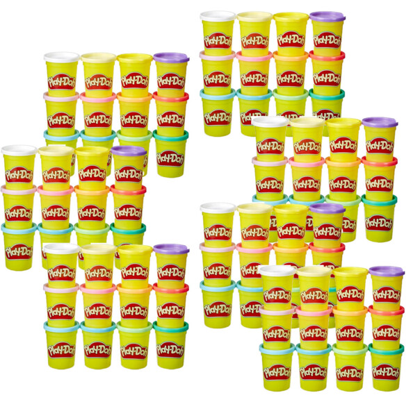 Lot de84 pots de pâte à modeler aux couleurs printemps Play-Doh