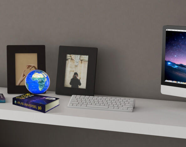 infactory Mappemonde à lévitation magnétique mise en situation