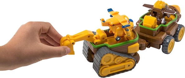 Manipulation de la pelle de la pelleteuse de Donnie