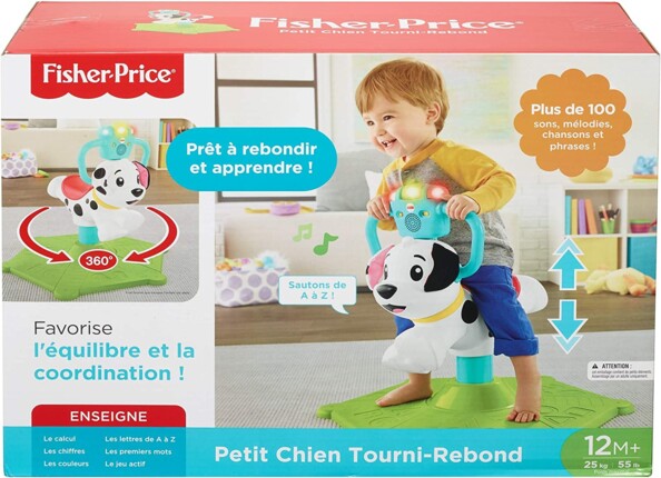 Packaging Chien Tourni Rebond pour que bébé s'amuse
