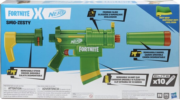 Arrière packaging Nerf Smg Zesty Fortnite