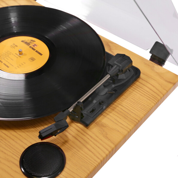 Platine Vinyle Streaming smartphone, PC Finition Bois naturel