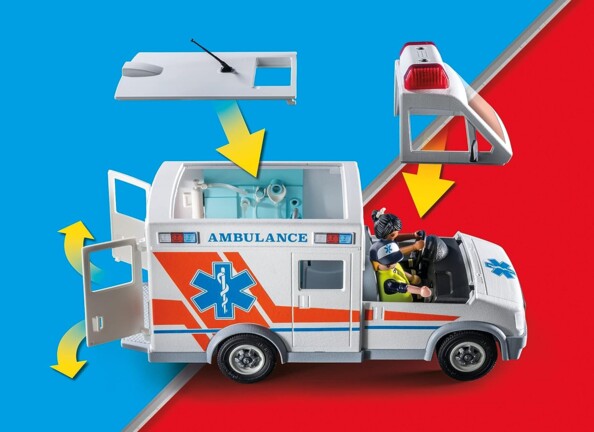 Articulation de l'ambulance Playmobil CITY Action