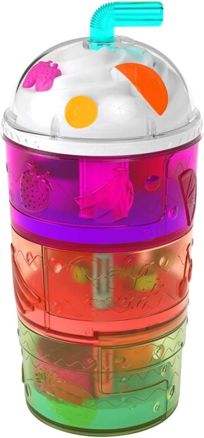 Coffret Multifacettes Smoothie Polly Pocket 25 accessoires surprise, emballage fermé, jouet pour enfant, HFP99