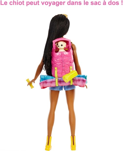 Chiot qui voyage dans le sac de Barbie Brooklyn