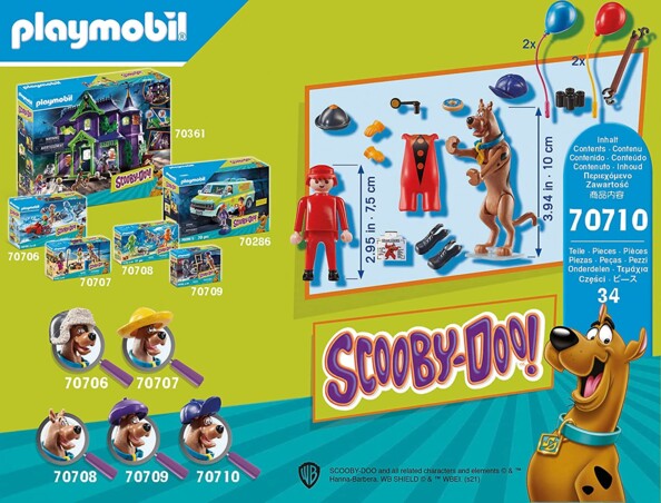 Dos emballage playmobil scooby-Doo et le clown fantôme