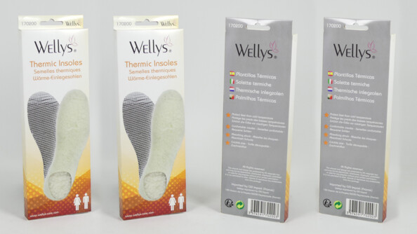 Packaging des semelles thermiques pour garder ses pieds au chaud