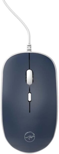 Souris optique filaire Mousy coloris bleu de la marque Mobility Lab