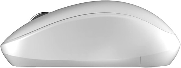 Côté gauche de la souris optique sans fil ambidextre grise Delta Mobility Lab