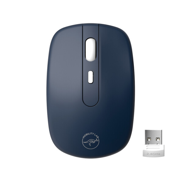 Souris optique sans fil Rubbamouse avec nano récepteur USB de la marque Mobility Lab