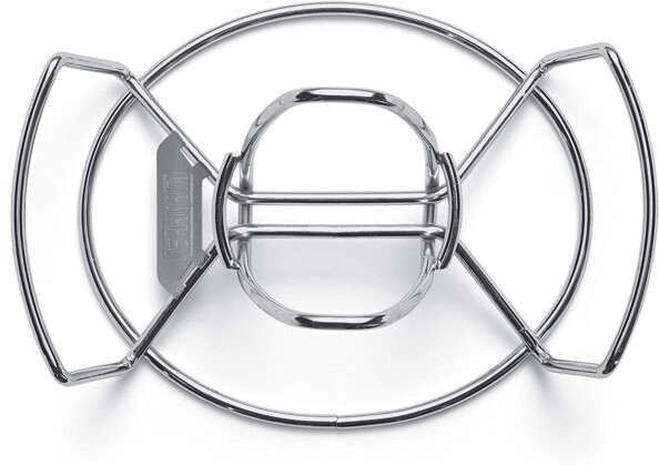 Support de Cuisson pour poulet, acier inoxydable - Weber vue de haut