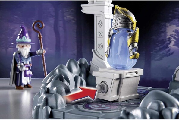 Mécanisme pour actionner la protection de l'armure Invincibus Playmobil