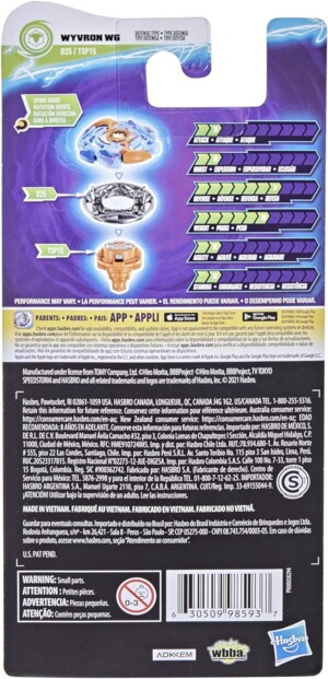 Toupie Beyblade avec pointe de performance TSP15 et disque forgé D25