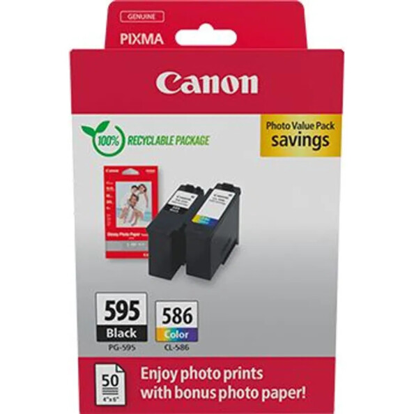 Pack de 2 cartouches originales PG-595/CL-586 de la marque Canon