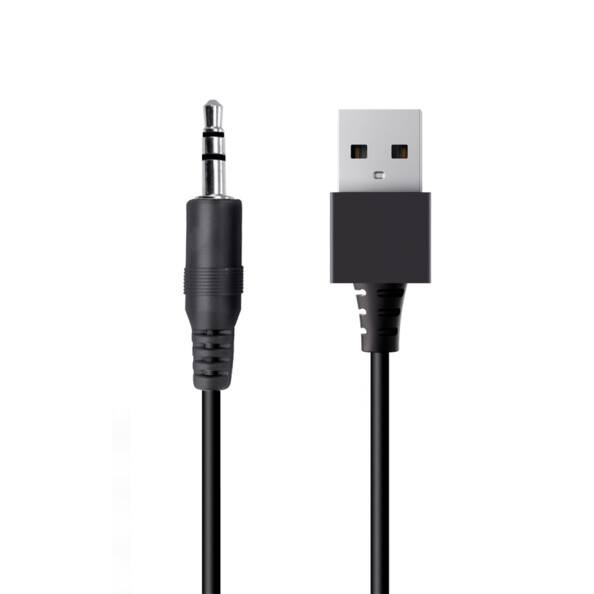Câbles de branchement intégrés avec connecteur jack mâle 3,5 mm et USB-A mâle