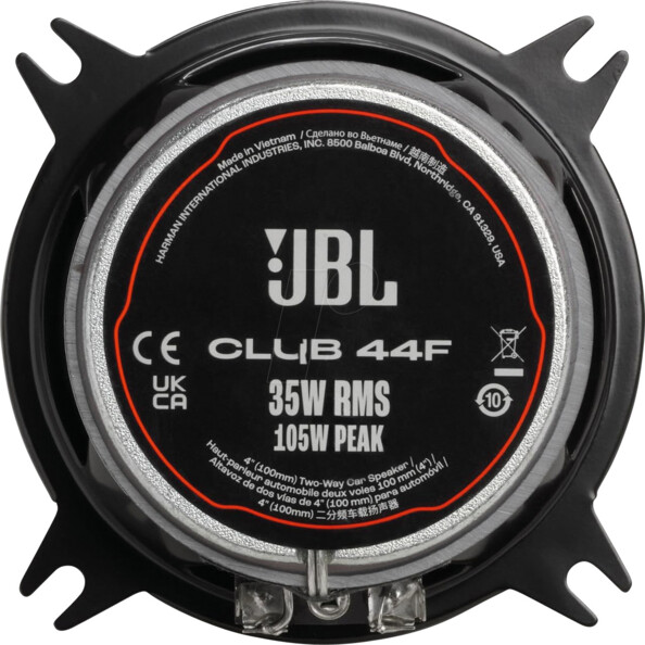 Arrière du speaker pour caisson de véhicule avec caractéristiques techniques