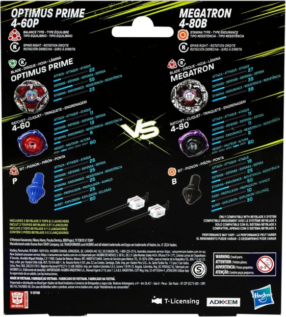 Starter ktit 2 toupies Beyblade Transformes