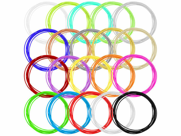 20 filaments PLA  5 m / Ø 1,75 mm pour stylo 3D coloris aléatoires de la marque 3D FreeSculpt