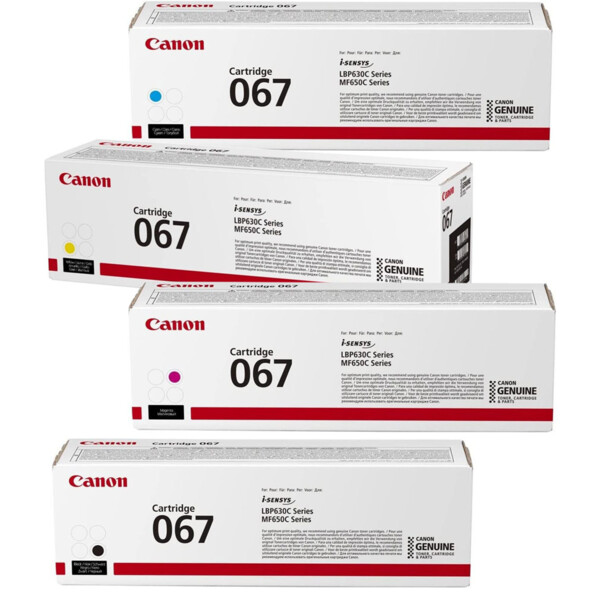 Pack de 4 toners originaux 067 CMJN de la marque Canon