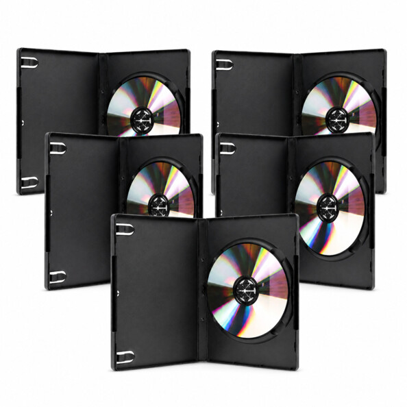 5 boîtiers pour 1 DVD - Noir