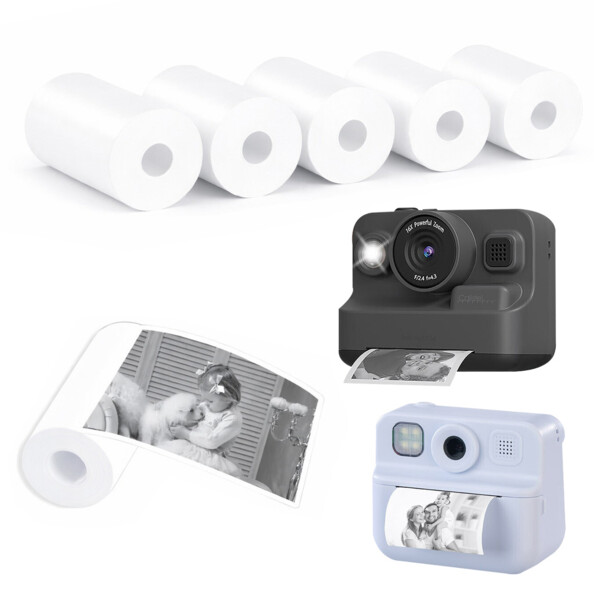 Pack de 5 rouleaux de papier thermique 57 mm x 6 m de la marque Pearl avec 2 apn thermiques